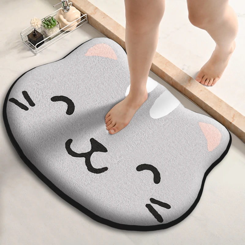 Burrow Critter Bath Mat | Absorbent Flannel Toilet Mat