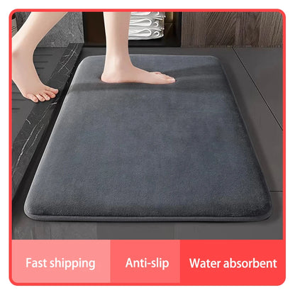 QuickDry Coral Bath Mat | Super Absorbent Non-Slip Mat