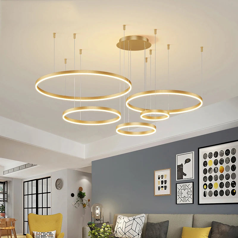 Orbit Ring LED Chandelier | Multi-Ring Modern Pendant Light
