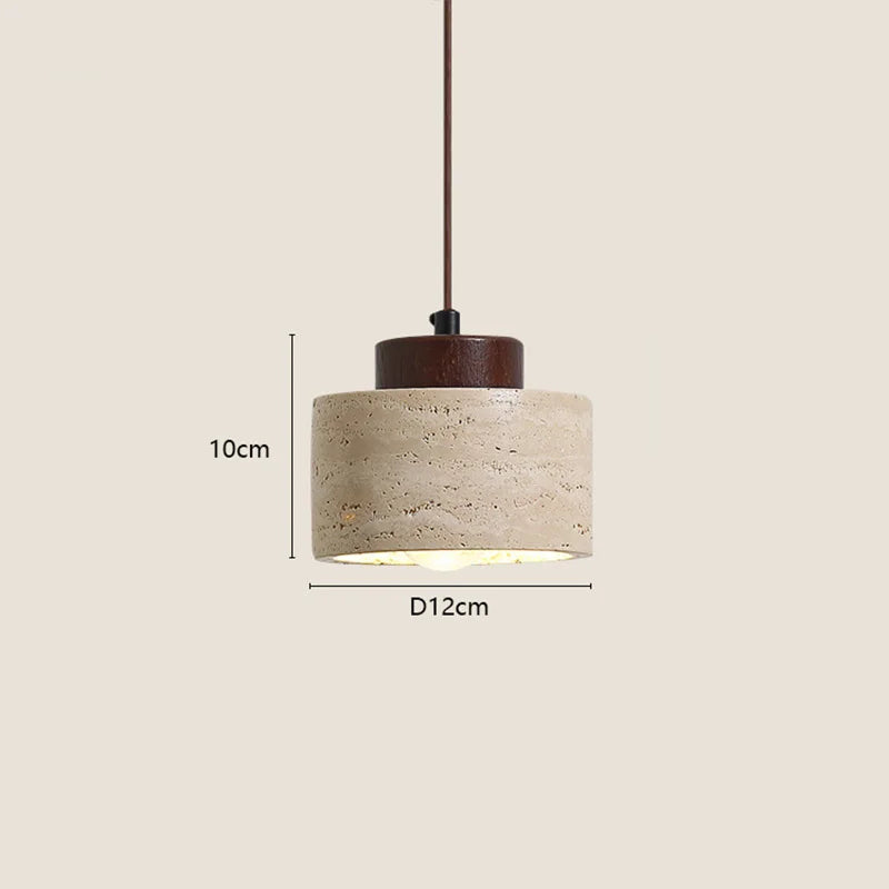 Cavern Stone Pendant | Wabi-Sabi Bedside Hanging Light