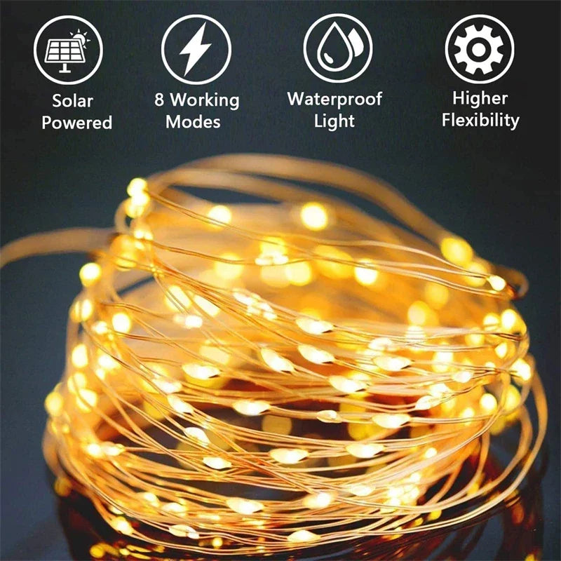 Starlit Solar Fairy Lights | Outdoor String Garland