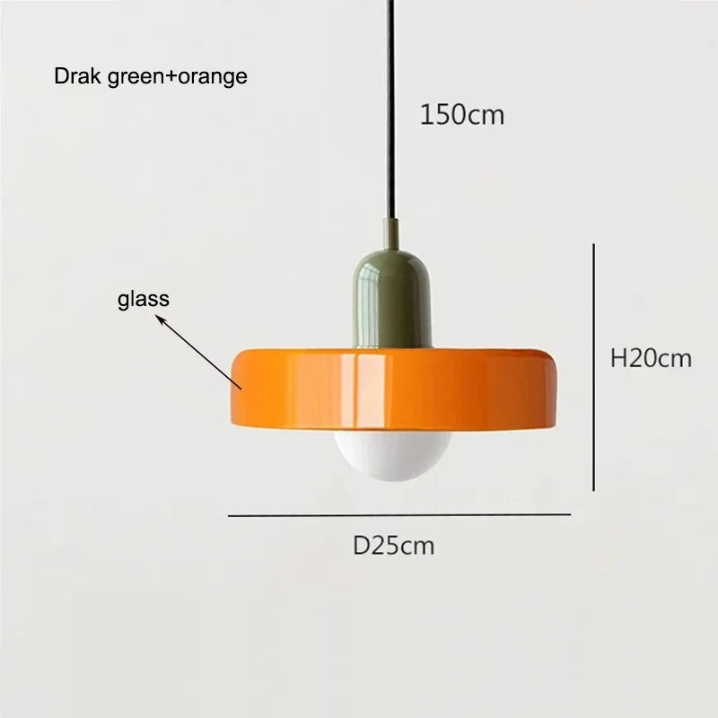 Bauhaus Glass Pendant | Nordic Retro Ceiling Light