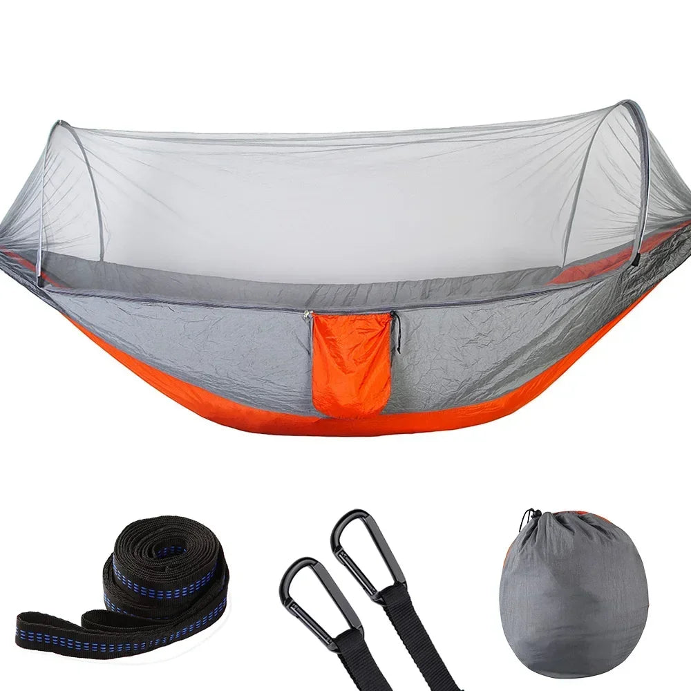 CanopyNest Camping Hammock | Pop-Up Mosquito Net Hammock for Two