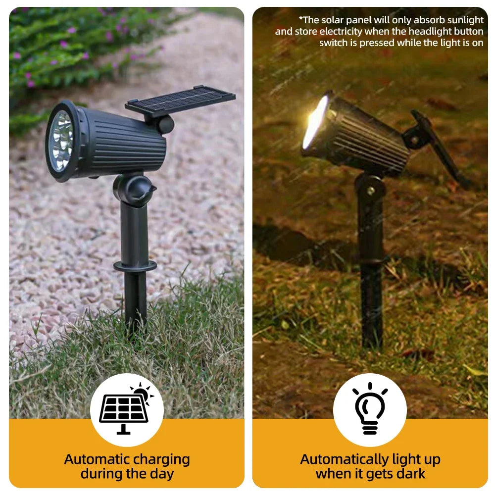 Prism Solar Spotlights | 9 LED RGB Landscape Lights