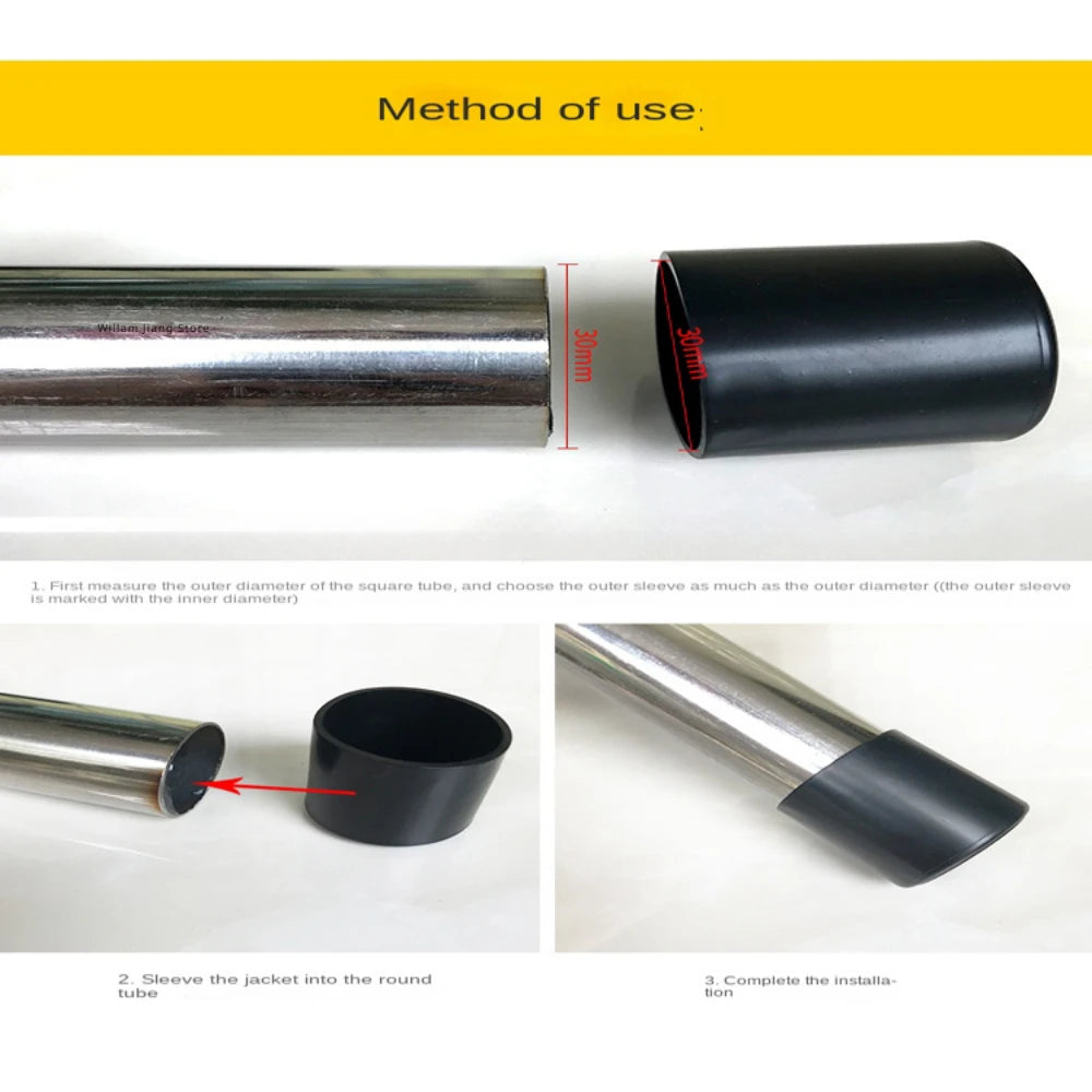 Silent Step Rubber Leg Plugs | Round Furniture Feet Caps