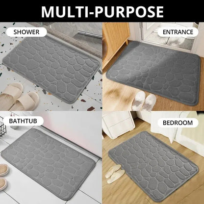 StoneStep Bath Mat | Embossed Pebble Anti-Slip Floor Mat