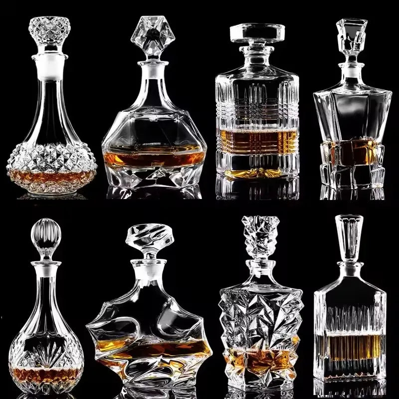 Crystal Cut Whisky Decanter | Lead-Free Glass Spirits Decanter
