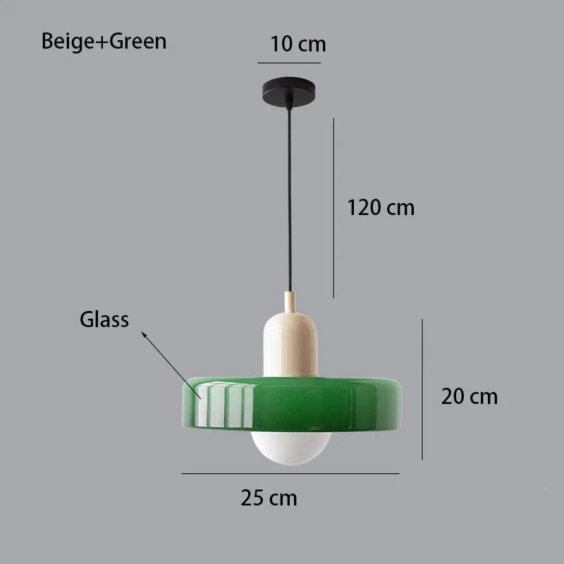 Bauhaus Glass Pendant | Nordic Retro Ceiling Light