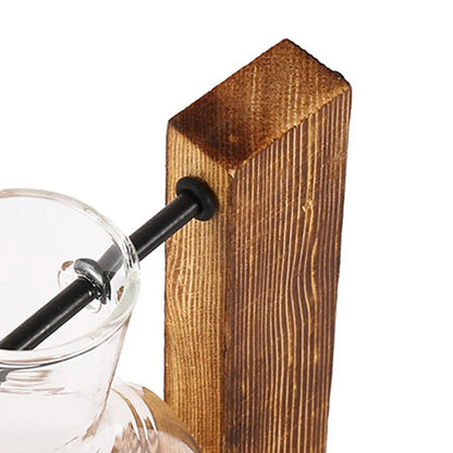 Arbor Bulb Vase | Glass Propagation Station with Wood Stand