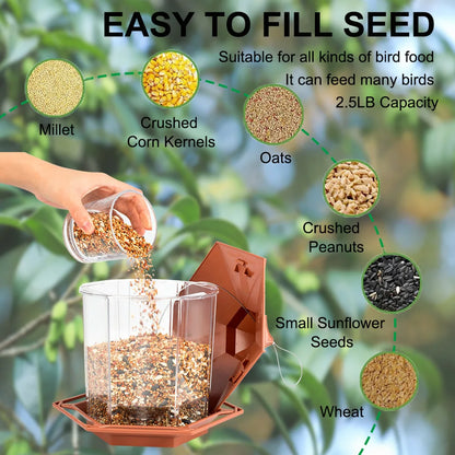 Gazebo Domed Bird Feeder | Hanging Multi-Port Seed House