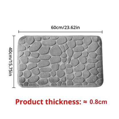 StoneStep Bath Mat | Embossed Pebble Anti-Slip Floor Mat