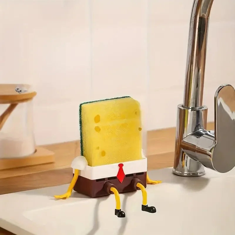 SinkSide Drain Caddy | Wall-Mounted Sponge & Brush Rack