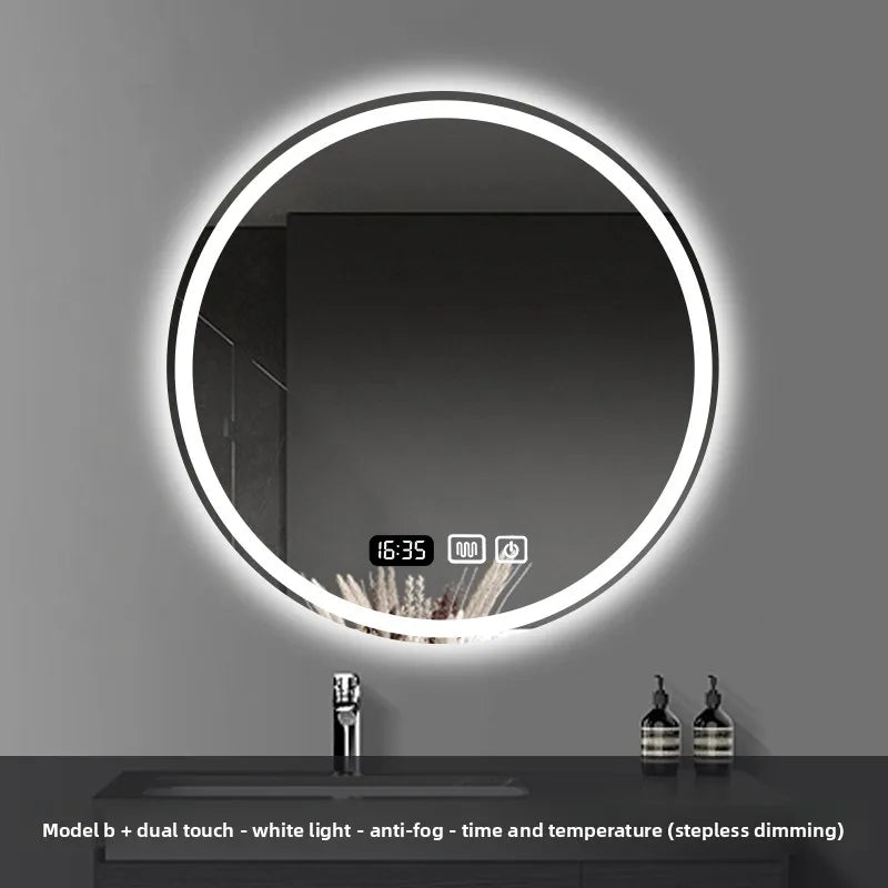 HaloGlow Round LED Bathroom Mirror | Anti-Fog Touch Vanity Mirror
