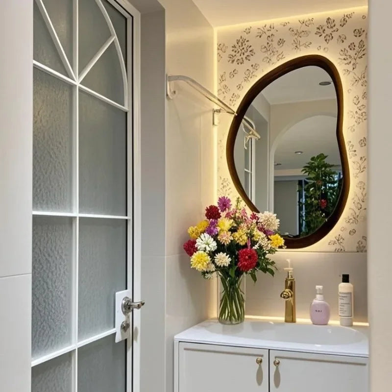 Ripple LED Wall Mirror | Wavy Asymmetric Backlit Mirror