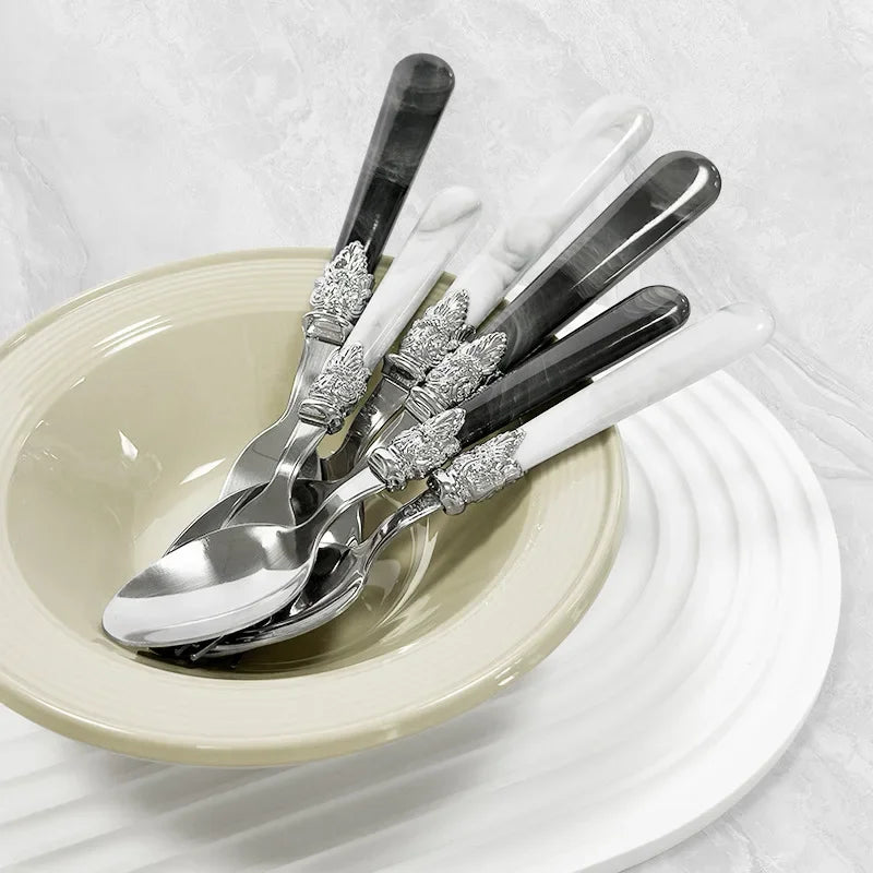 Marbella Cutlery Set | Marble-Effect Handle Stainless Steel Flatware