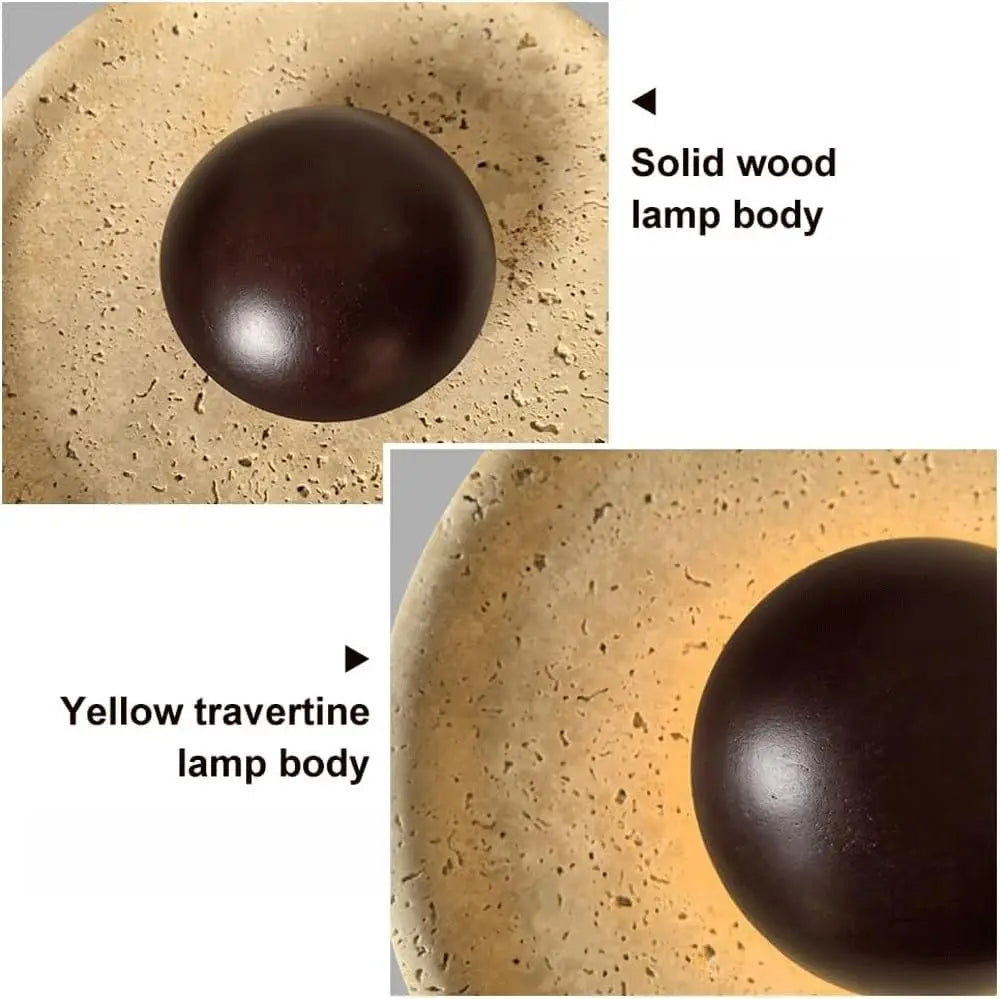 Moonstone Travertine Wall Light | Natural Stone LED Wall Sconce