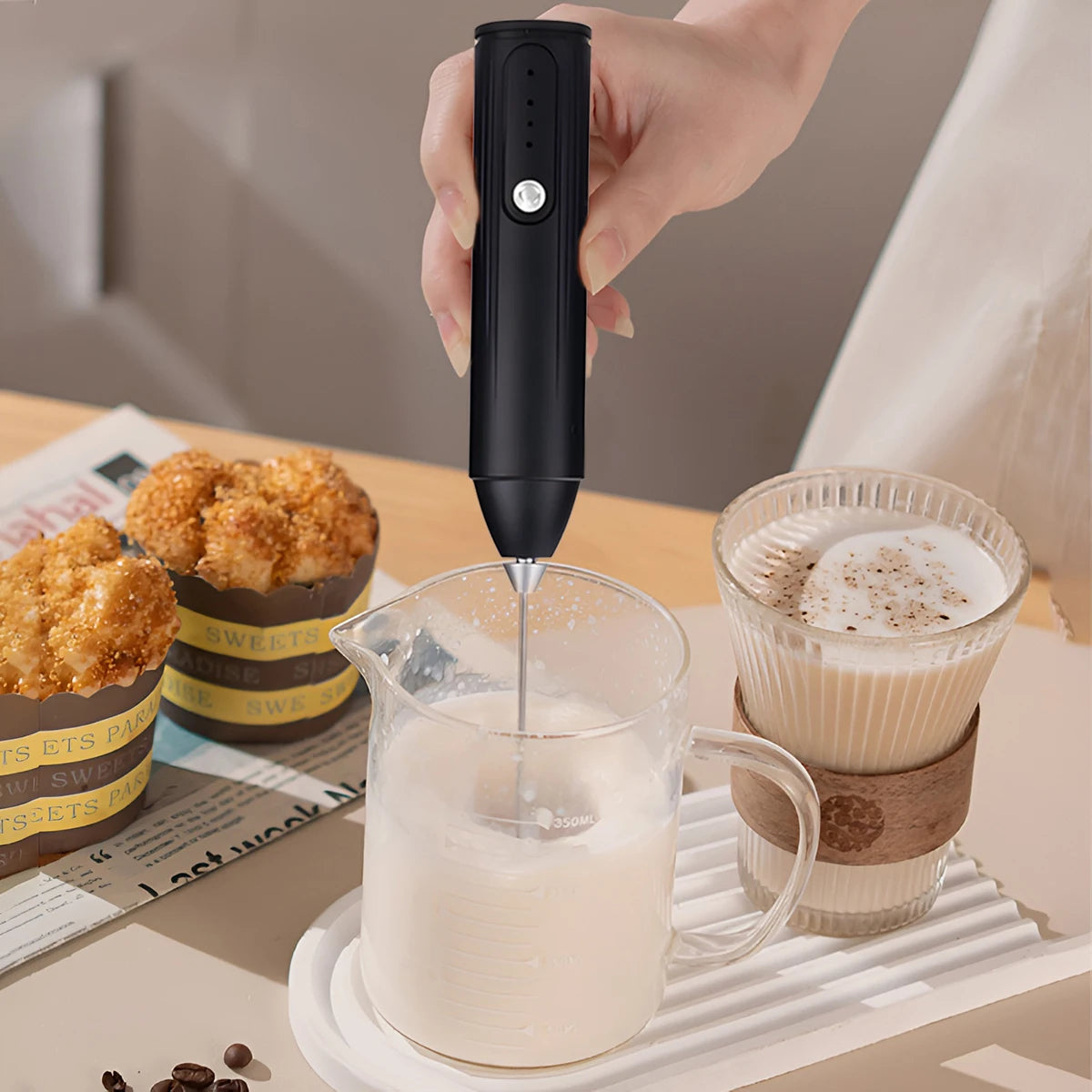 WhipIt Mini Frother | 3-Speed Rechargeable Whisk