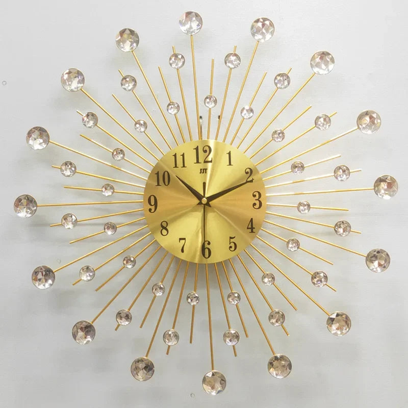 Starburst Wall Clock | Luxury Gold Silent Decorative Clock