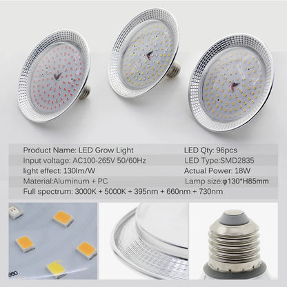 SunSprout Grow Bulb | 18W Full Spectrum E27 LED Plant Light