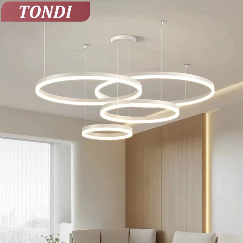 Orbit Ring LED Chandelier | Multi-Ring Modern Pendant Light