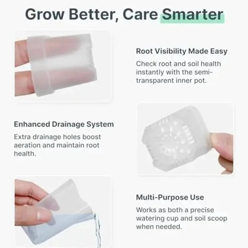 Sprout Start Self-Watering Pots | Mini Seedling Planters