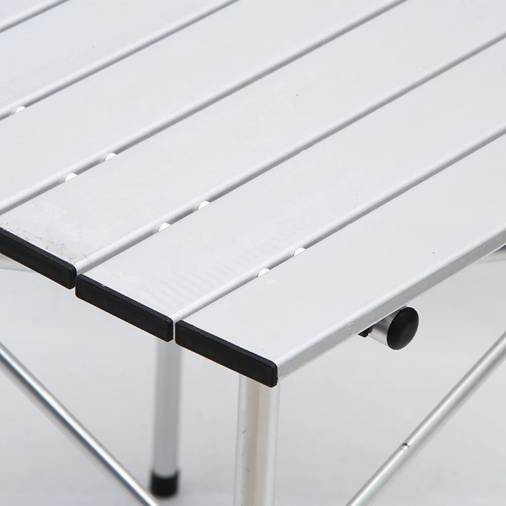 Roll-Top Aluminium Picnic Table | Compact Folding Camping Table