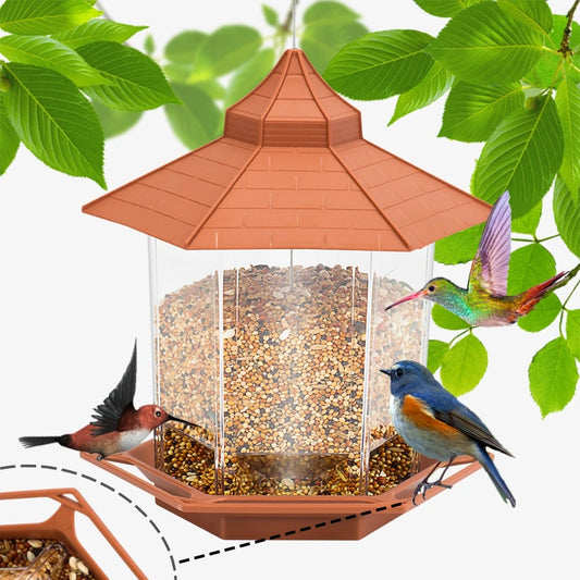 Gazebo Domed Bird Feeder | Hanging Multi-Port Seed House