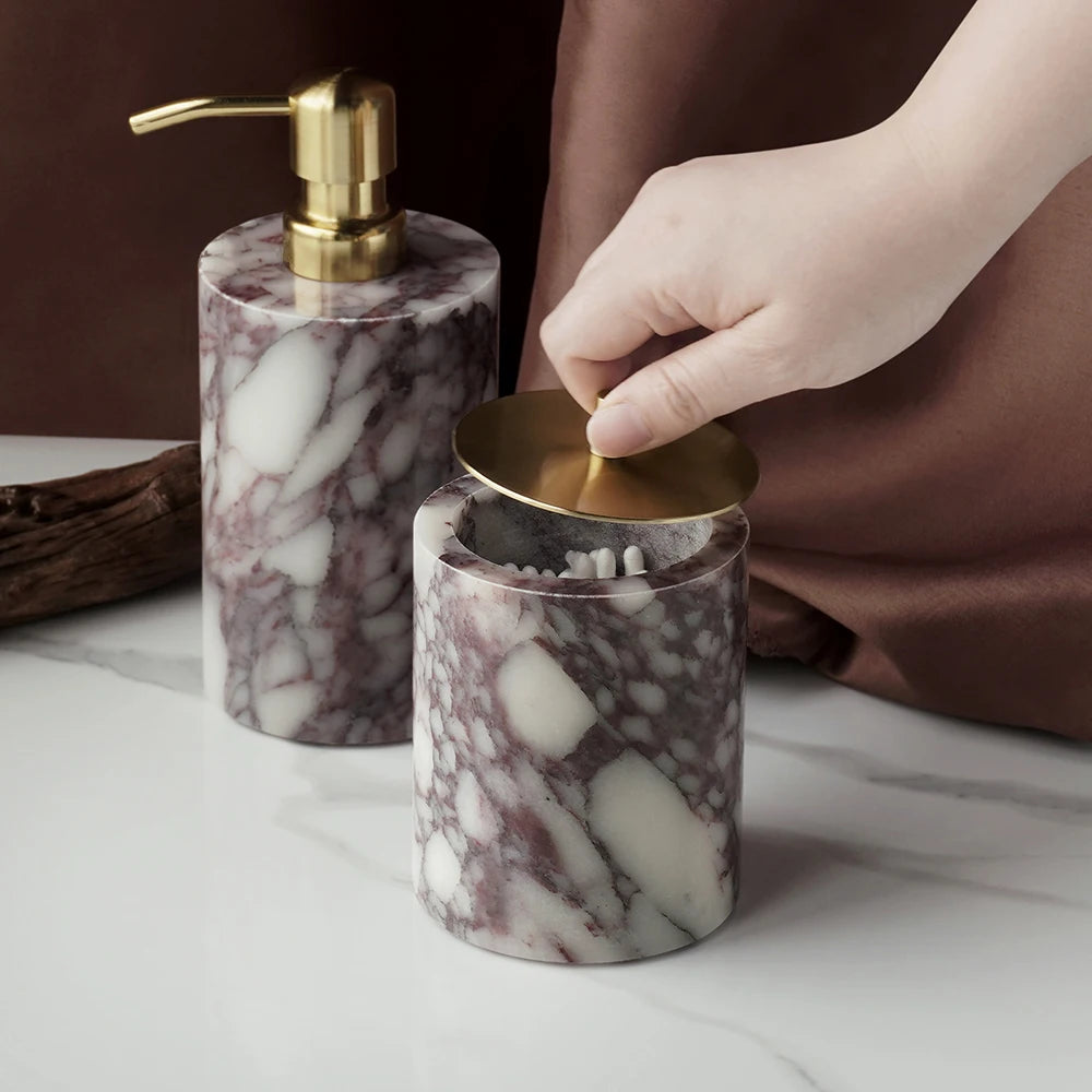 Viola Marble Bathroom Collection | Purple-Veined Natural Marble Accessories