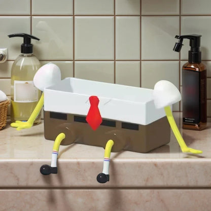 SinkSide Drain Caddy | Wall-Mounted Sponge & Brush Rack