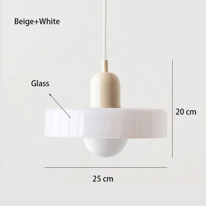Bauhaus Glass Pendant | Nordic Retro Ceiling Light