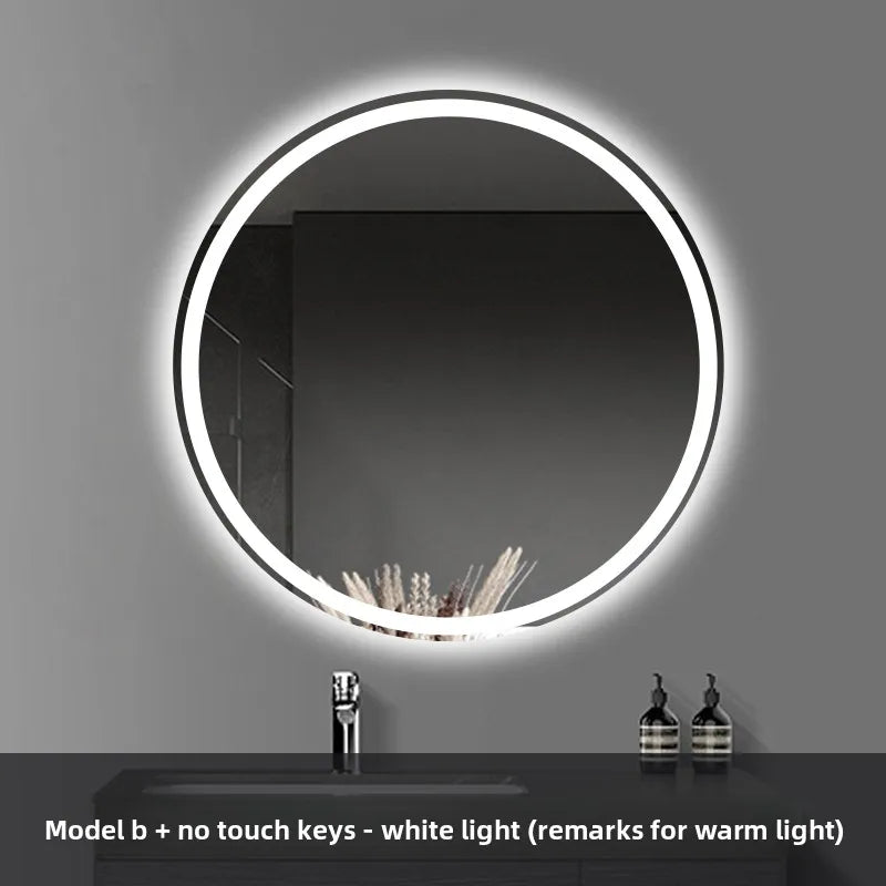 HaloGlow Round LED Bathroom Mirror | Anti-Fog Touch Vanity Mirror