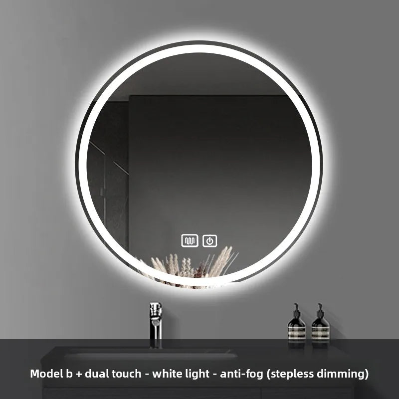 HaloGlow Round LED Bathroom Mirror | Anti-Fog Touch Vanity Mirror