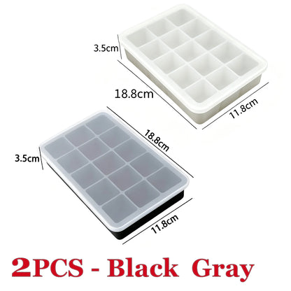 Polar Cube Ice Tray | 15-Cavity Silicone Mould with Lid