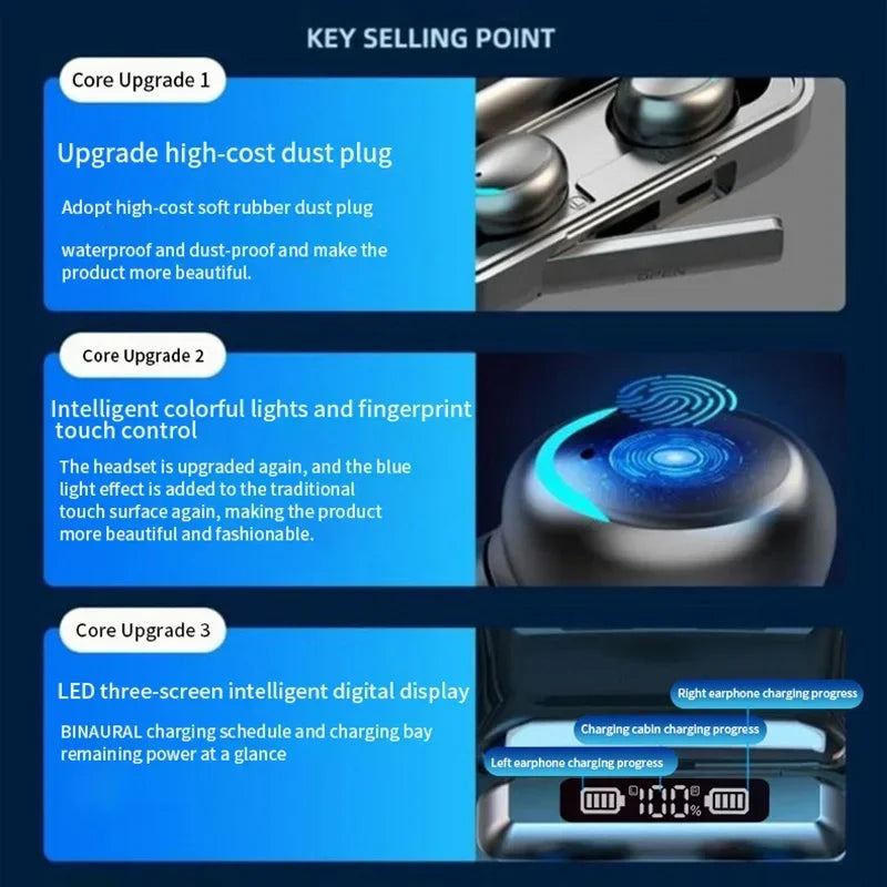 Bolt Wireless Earbuds | LED Display Bluetooth 5.0 Earphones