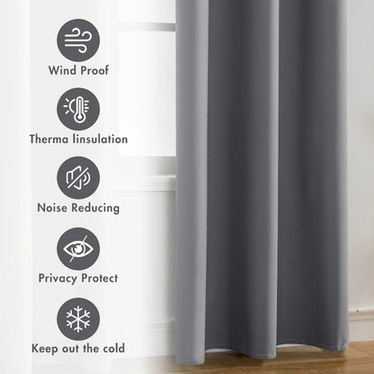 Serene Blackout Curtains | Set of 2 Room Darkening Panels