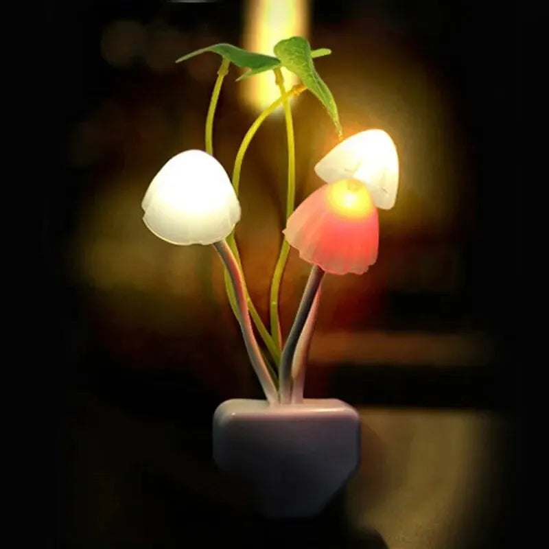 Toadstool Glow Night Light | Plug-In LED Lamp with Light Sensor