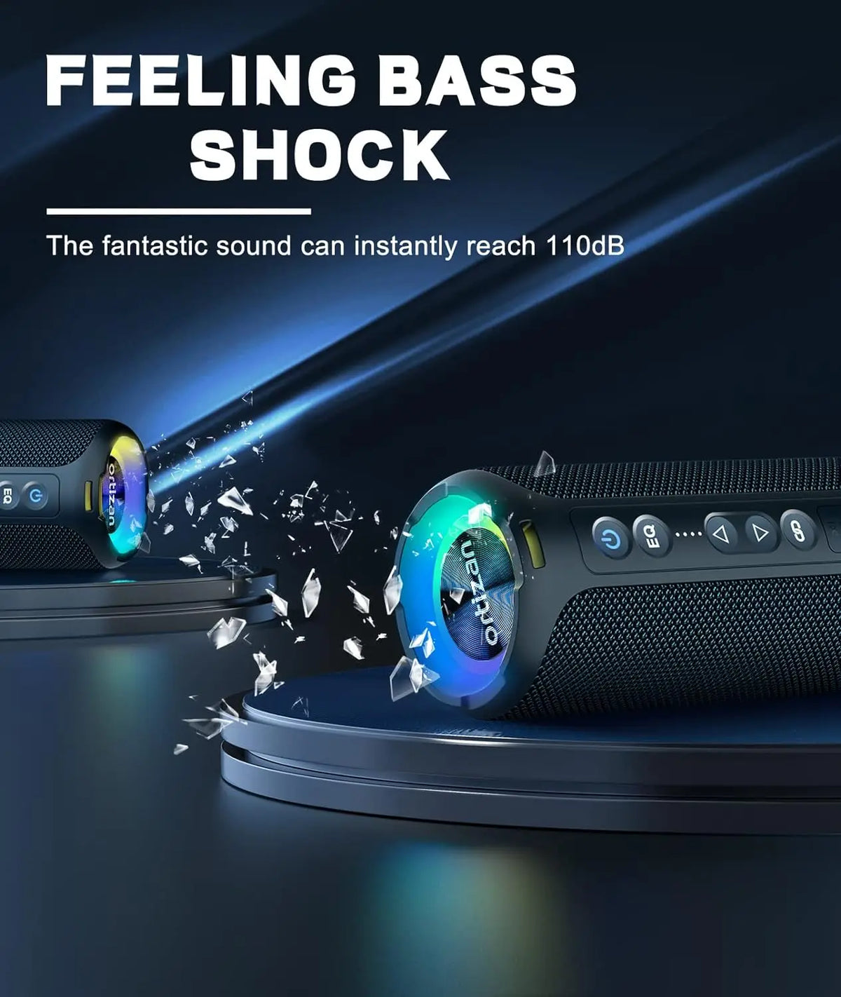 WaveBlast Speaker | 40W Waterproof Bluetooth 5.3, 30 Hrs