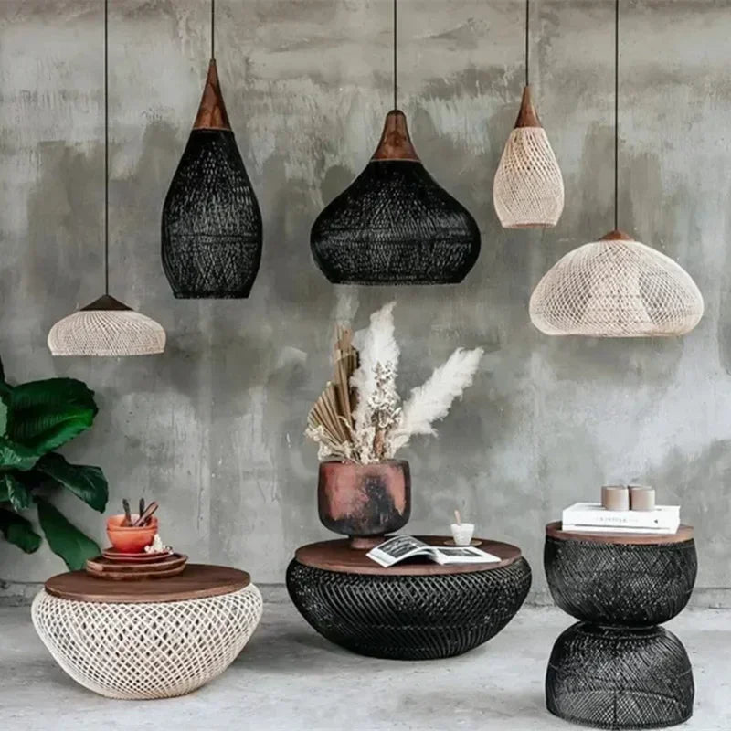 Nest Rattan Pendant Light | Handwoven Wicker Lamp Shade