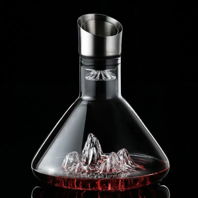 Summit Iceberg Wine Decanter | 1500ml Hand-Blown Crystal Carafe