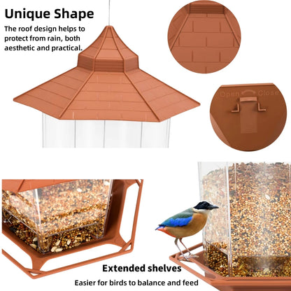Gazebo Domed Bird Feeder | Hanging Multi-Port Seed House