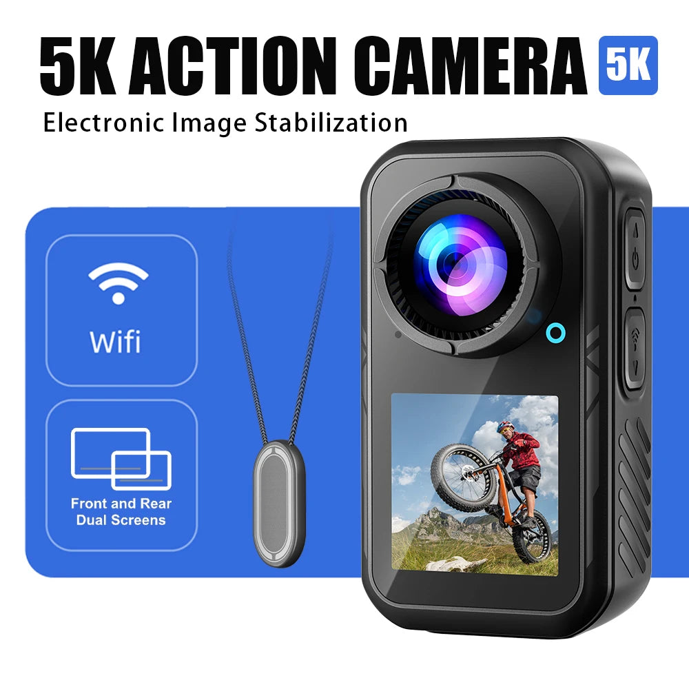 ClipCam 5K Mini Action Camera | Magnetic Thumb Camera with EIS