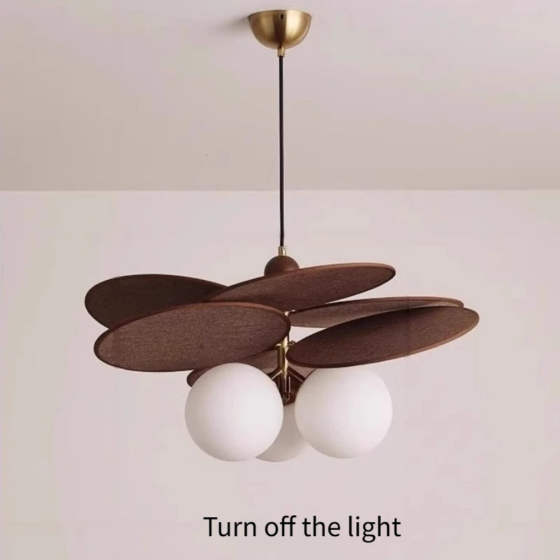 Petal Glass Pendant | Retro Flower Ceiling Light with Glass Globes