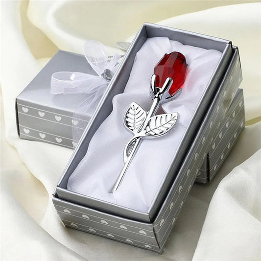 Forever Crystal Rose | Glass Rose Figurine Keepsake