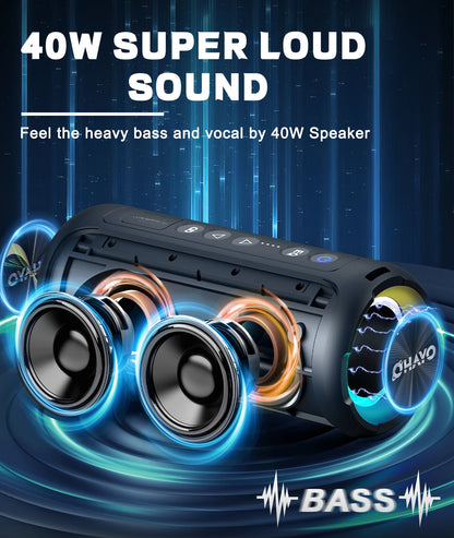 WaveBlast Speaker | 40W Waterproof Bluetooth 5.3, 30 Hrs