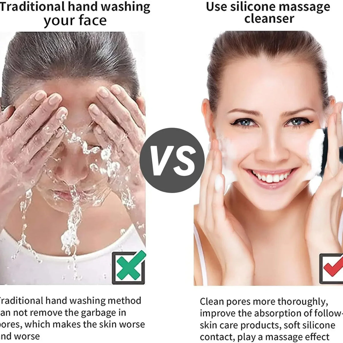 Pure Glow Silicone Face Scrubber | Gentle Cleansing Brush