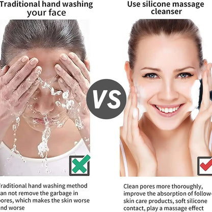 Pure Glow Silicone Face Scrubber | Gentle Cleansing Brush