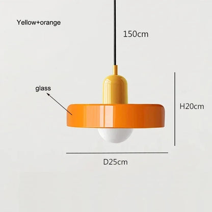 Bauhaus Glass Pendant | Nordic Retro Ceiling Light