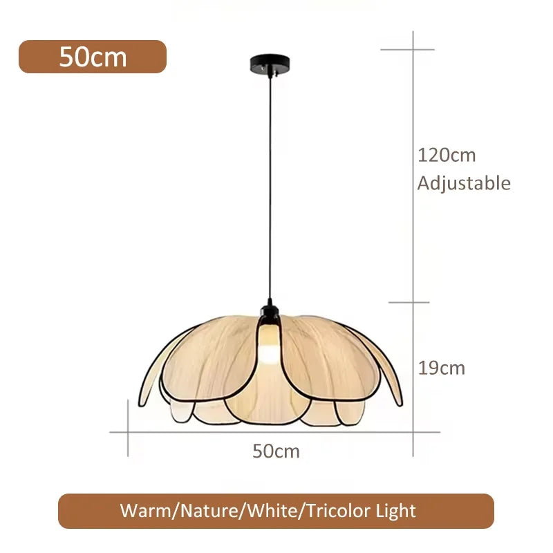Blossom Rattan Petal Pendant | Woven Flower Shade Ceiling Light