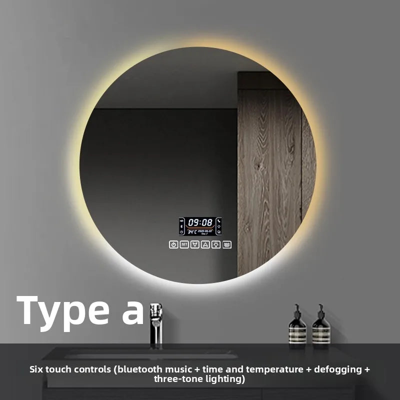 HaloGlow Round LED Bathroom Mirror | Anti-Fog Touch Vanity Mirror