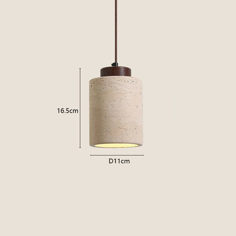 Cavern Stone Pendant | Wabi-Sabi Bedside Hanging Light